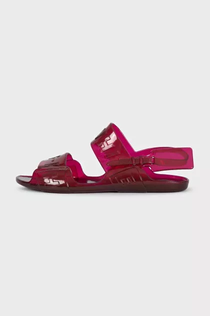 Pink Zip-Tie Jelly Sandals
