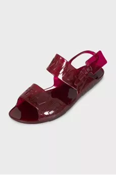 Pink Zip-Tie Jelly Sandals