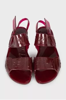 Pink Zip-Tie Jelly Sandals