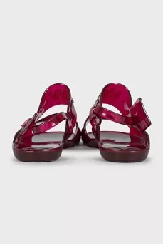 Pink Zip-Tie Jelly Sandals