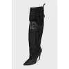 Black mesh boots