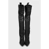 Black mesh boots