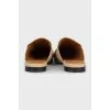 Beige Princetown mules
