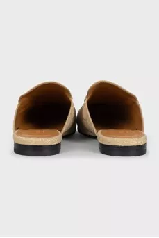 Beige Princetown mules