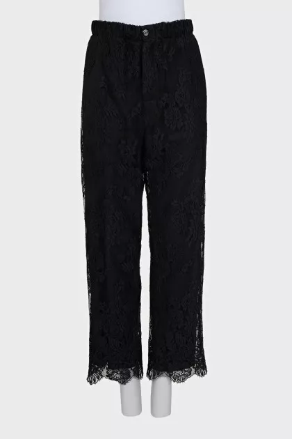 Lace pants with tag