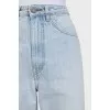Straight-leg blue jeans