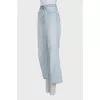 Straight-leg blue jeans