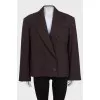 Cropped wool jacket