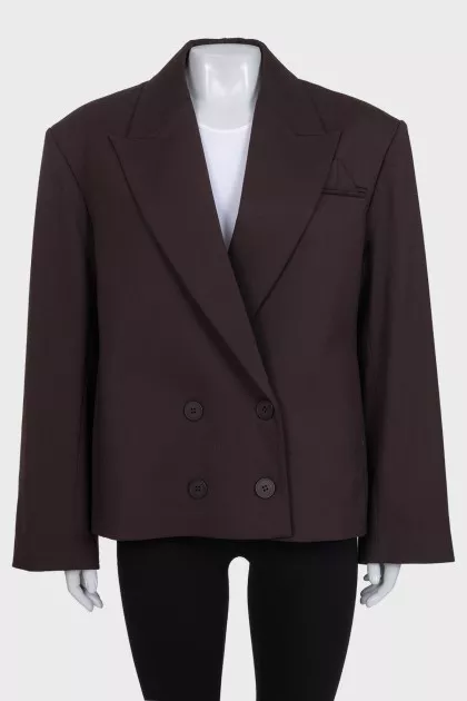 Cropped wool jacket
