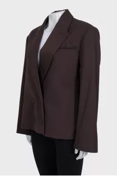 Cropped wool jacket