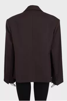 Cropped wool jacket
