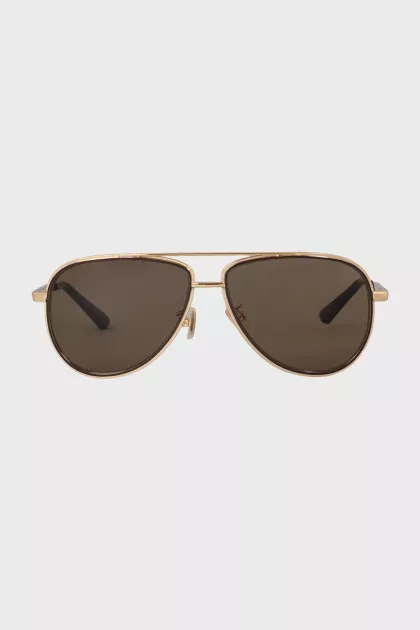 Brown tinted aviator sunglasses
