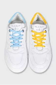 White sneakers from Stand with Ukraine