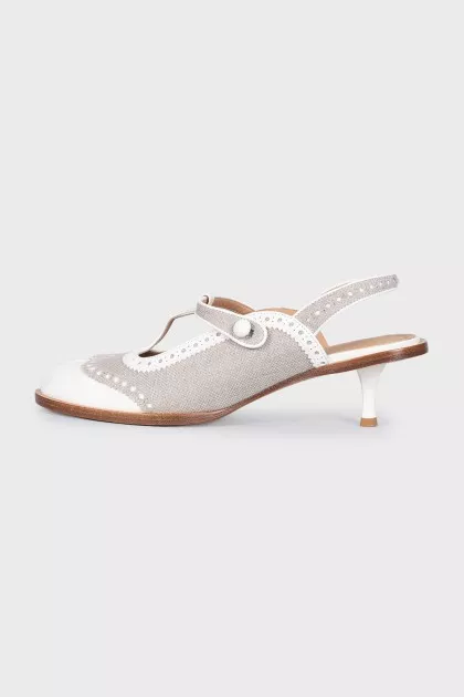 White Bourgeoisie Spectactor Tabi Slingbacks