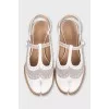 White Bourgeoisie Spectactor Tabi Slingbacks