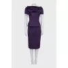 Short jacket and skirt suit