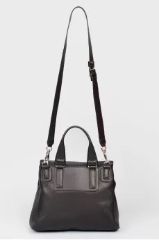 Black leather bag