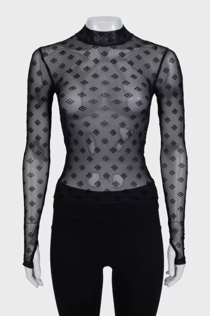 Black long sleeve with signature print