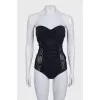 Bodysuit with transparent inserts