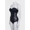 Bodysuit with transparent inserts