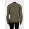 Green wool cardigan with tag