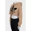 Brown hoodie by Gucci x Adidas with tag