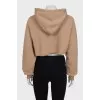 Brown hoodie by Gucci x Adidas with tag