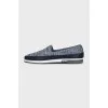 Men's blue slip-ons