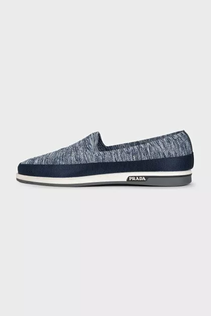 Men's blue slip-ons
