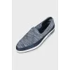 Men's blue slip-ons