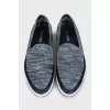 Men's blue slip-ons
