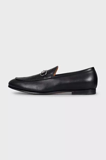 Men's leather loafers with signature embossing