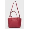 Burgundy leather bag
