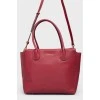 Burgundy leather bag