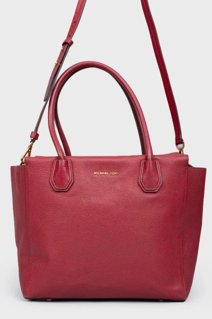 Burgundy leather bag