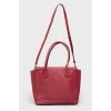 Burgundy leather bag