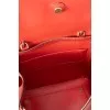Red leather satchel bag