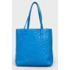 Blue leather bag