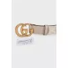 Beige belt with logo