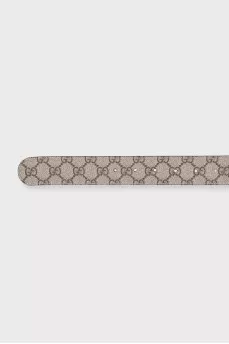 Reversible belt with brand logo