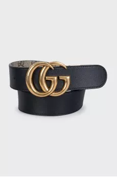 Reversible belt with brand logo