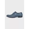 Men's blue perforated shoes
