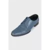 Men's blue perforated shoes