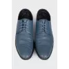 Men's blue perforated shoes