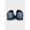 Men's blue perforated shoes