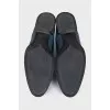 Men's blue perforated shoes