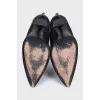 Black textile ankle boots