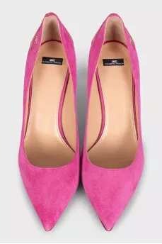 Hot pink heels with rhinestones