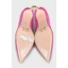 Hot pink heels with rhinestones