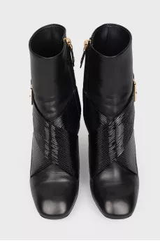 Botillons with a square nose with a zipper